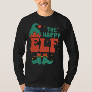 T-shirt Joyeuse famille d'elfes correspondant Noël Pjs Drô