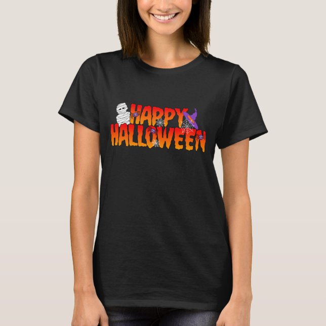 T-shirt Joyeuse femme graphique Halloween (Devant)