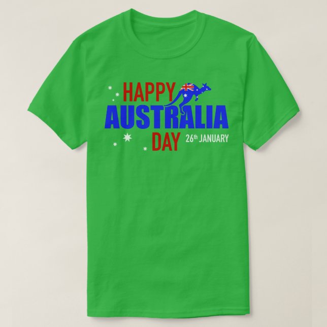 T-shirt Joyeuse fête australienne 26 janvier 1er (Design devant)