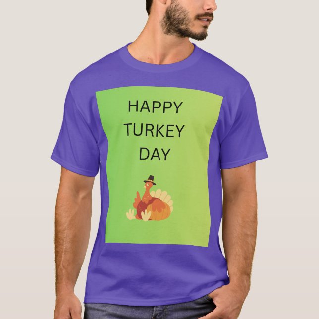 T-shirt Joyeuse fête de la dinde (Devant)