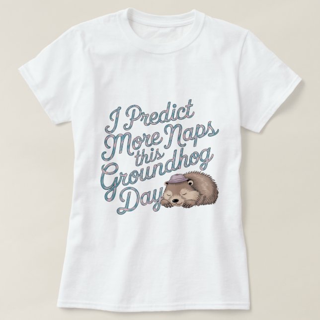 T-shirt Joyeuse Fête de la Marmotte Amusante (Design devant)