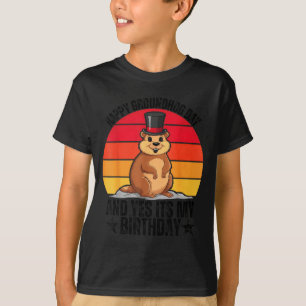 T-shirt Joyeuse Fête de la Marmotte Et Oui C'est Mon Anniv