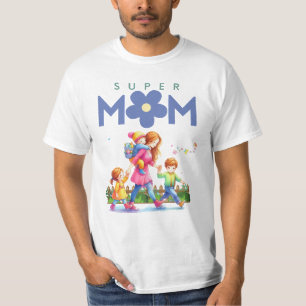 T-shirt Joyeuse fête de la mère - Super maman