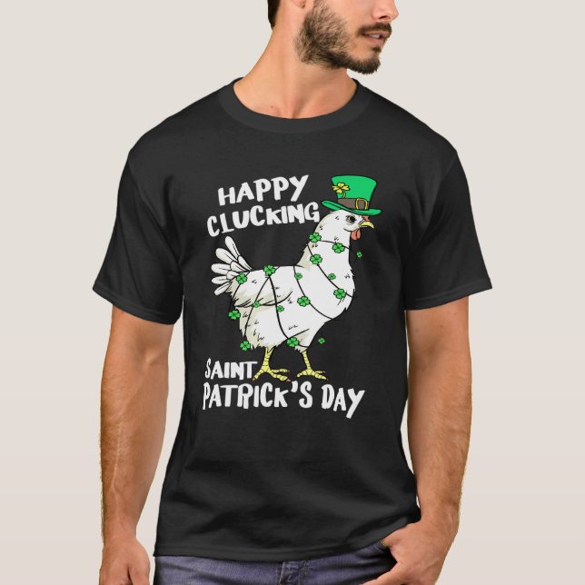 T-shirt Joyeuse Fête de la Saint-Patrick Poulet Leprechaun (Devant)
