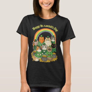 T-shirt Joyeuse fête de la St catricks drôle chat irlandai