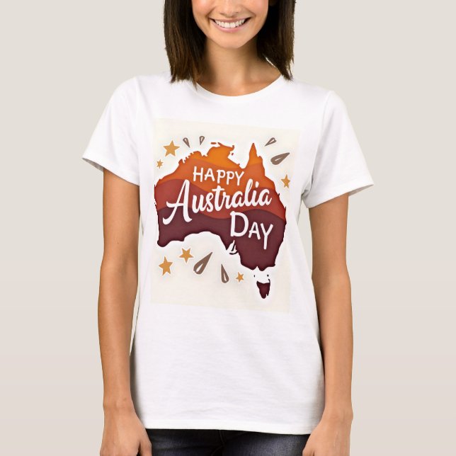 T-shirt Joyeuse fête de l'Australie (Devant)
