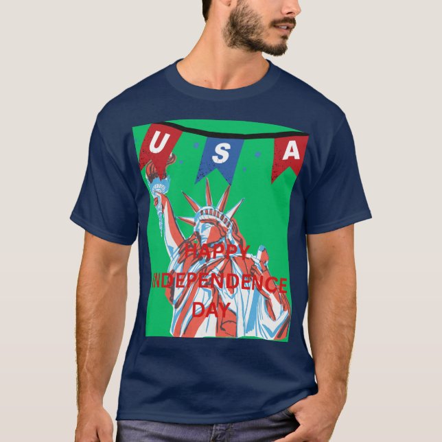 T-shirt Joyeuse fête de l'indépendance  (Devant)