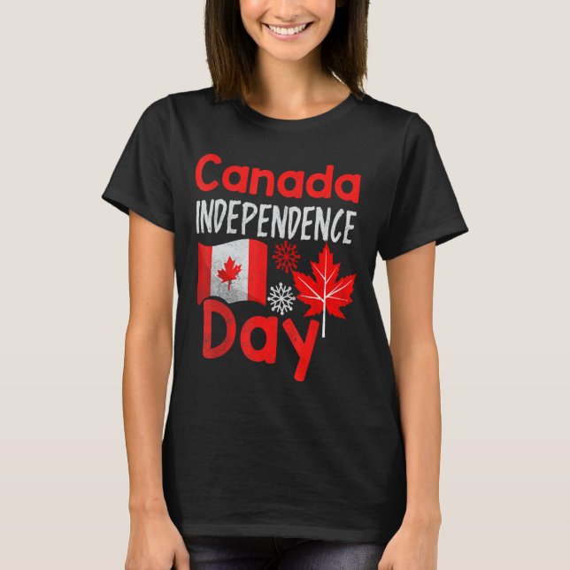 T-shirt Joyeuse fête de l'indépendance du Canada célébrant (Devant)