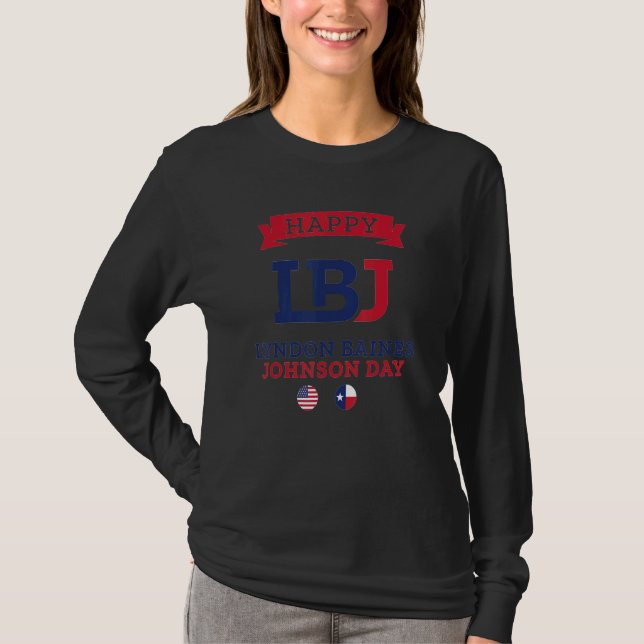 T-shirt Joyeuse fête de Lyndon Baines Johnson Joyeux Améri (Devant)