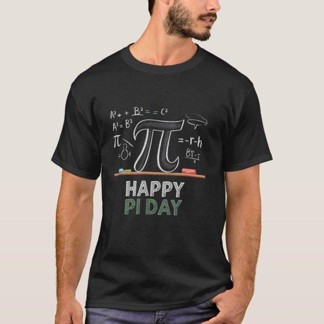 T-shirt Joyeuse Fête de Pi Drôle de Math Coach Professeur  (Devant)