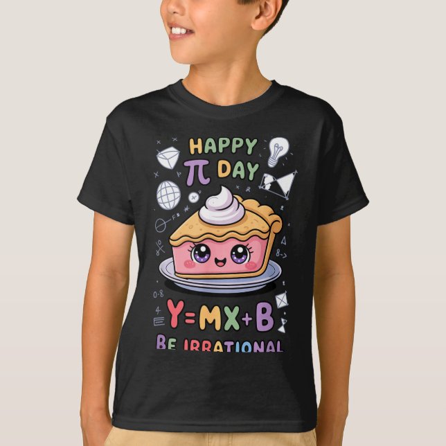 T-shirt Joyeuse Fête de Pi Pizza Mathématiques Nerd Drôle  (Devant)