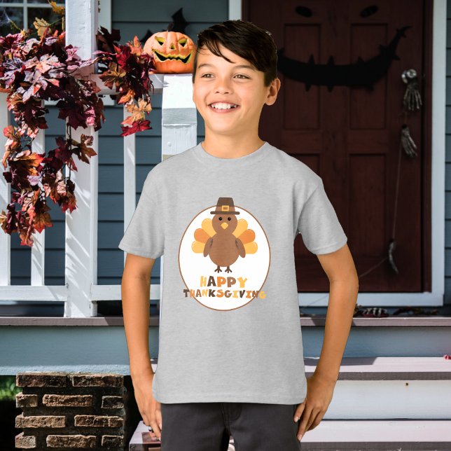T-shirt Joyeuse fête de Thanksgiving avec un dindon  (Créateur téléchargé)
