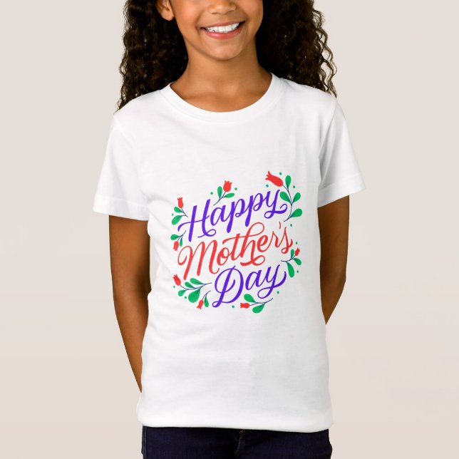 T-Shirt Joyeuse fête des Mères  (Devant)