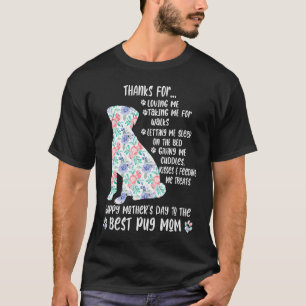 T-shirt Joyeuse fête des mères 2021 Carlin Maman chien