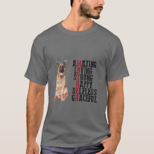 T-shirt Joyeuse Fête des Mères Allemand Berger Chien Maman