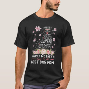 T-shirt Joyeuse Fête des Mères Au Meilleur Chien Maman Amu