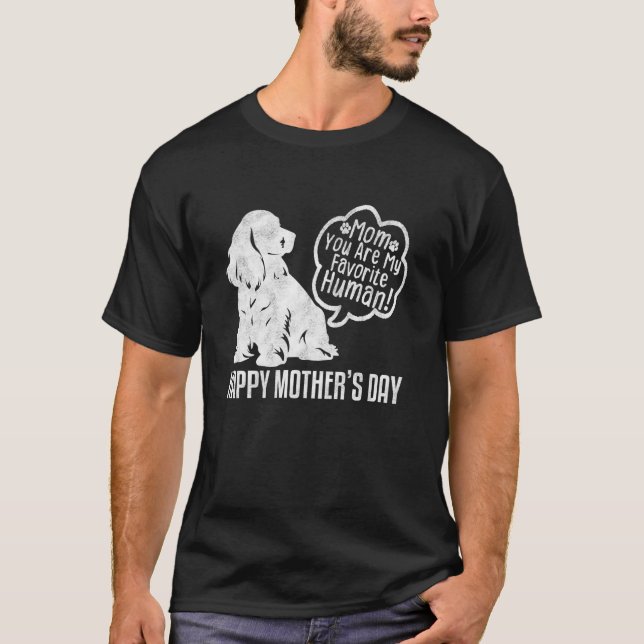 T-shirt Joyeuse fête des Mères Cocker Spaniel Maman Tu Es  (Devant)