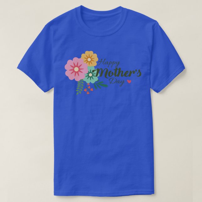 T-shirt Joyeuse Fête des mères Floral (Design devant)