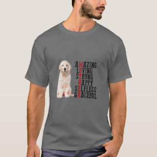 T-shirt Joyeuse fête des mères Golden Retriever Chien Mama