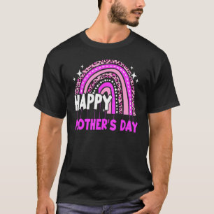 T-shirt Joyeuse fête des mères Leopard Boho Rainbow 2