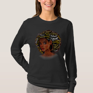 T-shirt Joyeuse Fête des mères Mère Noire Reine Afro Afric