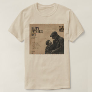 T-shirt Joyeuse fête des pères Lettre vintage et grand-pèr