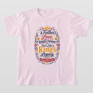 T-shirt Joyeuse fête des pères l'héritage du roi