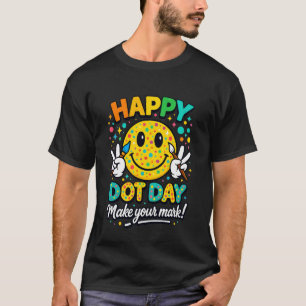 T-shirt Joyeuse Fête des Points Souriants Visage Coloré Fi