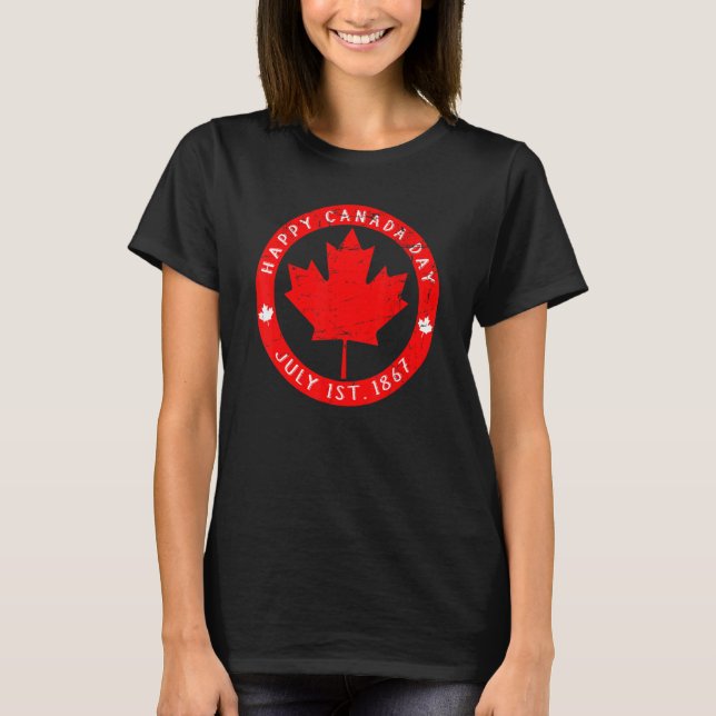 T-shirt Joyeuse fête du Canada 1er juillet 1867 Fête canad (Devant)