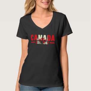 T-shirt Joyeuse Fête du Canada Canadien Drapeau Canada Feu