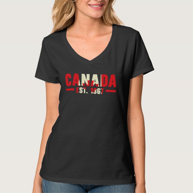 T-shirt Joyeuse Fête du Canada Canadien Drapeau Canada Feu (Devant)