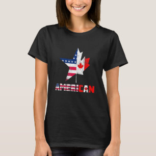 T-shirt Joyeuse fête du Canada Drapeau américain canadien