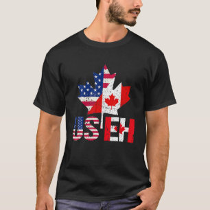T-shirt Joyeuse fête du Canada Drapeau canadien américain 