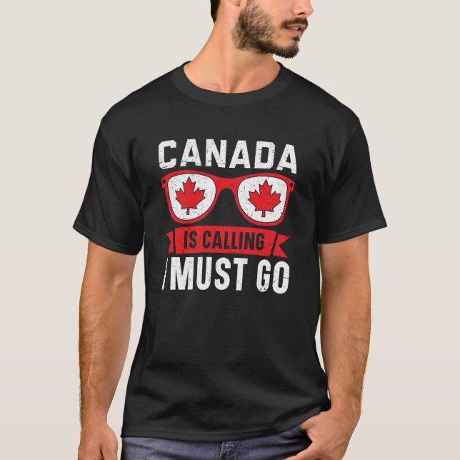T-shirt Joyeuse fête du Canada Drapeau canadien Feuille d' (Devant)