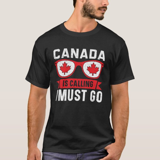 T-shirt Joyeuse fête du Canada Drapeau canadien Feuille d' (Devant)