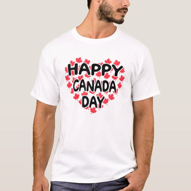T-shirt Joyeuse fête du Canada Drôle de drapeau canadien F (Devant)