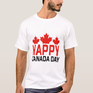 T-shirt Joyeuse fête du Canada Feuille d'érable Drôle cana