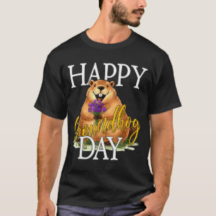 T-shirt Joyeuse Fête Du Marmotte Mémé Drôle De Marmotte An