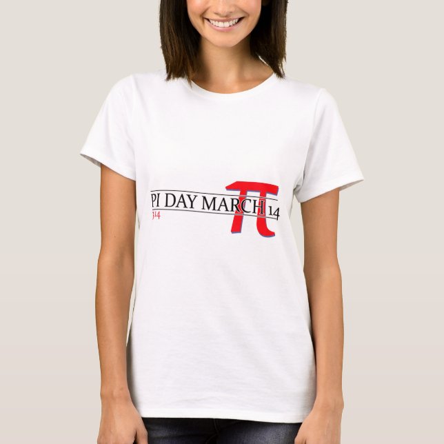 T-shirt Joyeuse fête du Pi 14 mars (Devant)