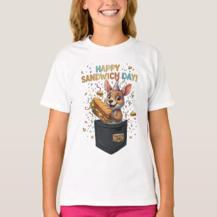 T-shirt Joyeuse Fête du Sandwich Patron- Kangourou Foodie 