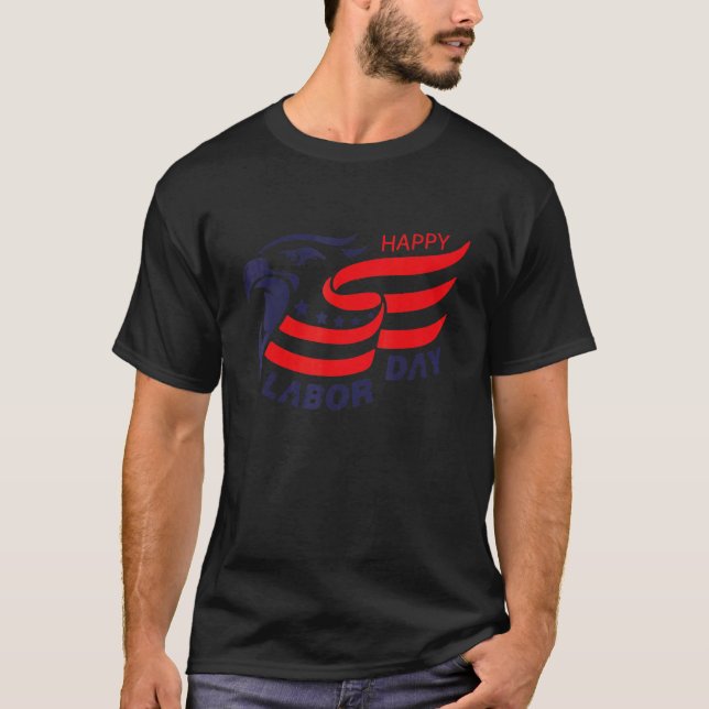 T-shirt Joyeuse Fête du Travail 2022 Drapeau américain Eag (Devant)