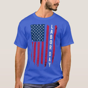 T-shirt Joyeuse Fête du Travail Patriotique USA Drapeau à