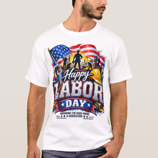 T-shirt Joyeuse fête du Travail – Travail acharné & dévoue