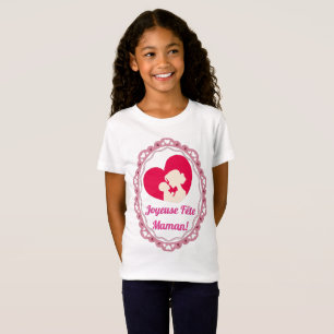 T-Shirt Joyeuse Fête Maman – Cadre Vintage 