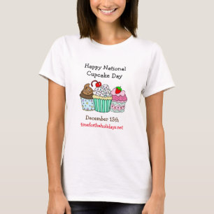 T-shirt Joyeuse fête nationale de la Cupcake 15 décembre