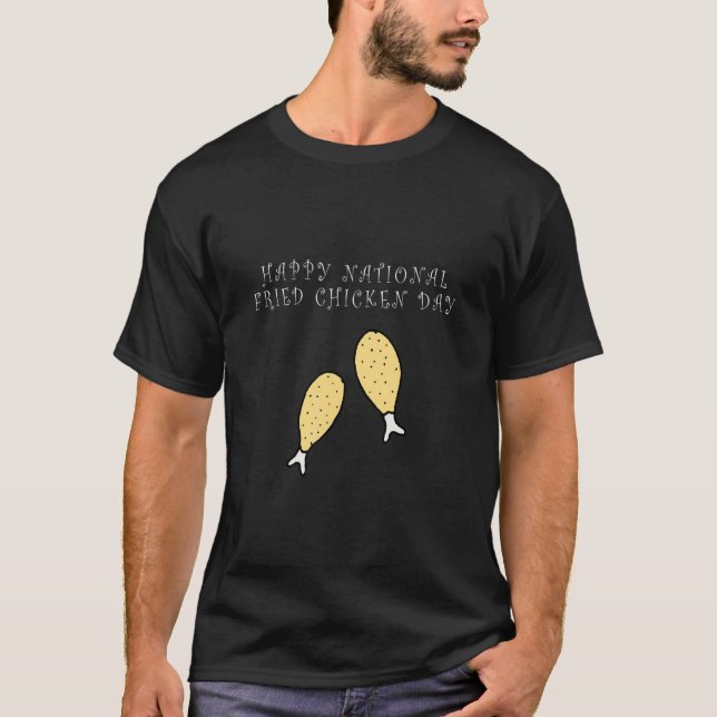 T-shirt Joyeuse Fête nationale du poulet frit (Devant)