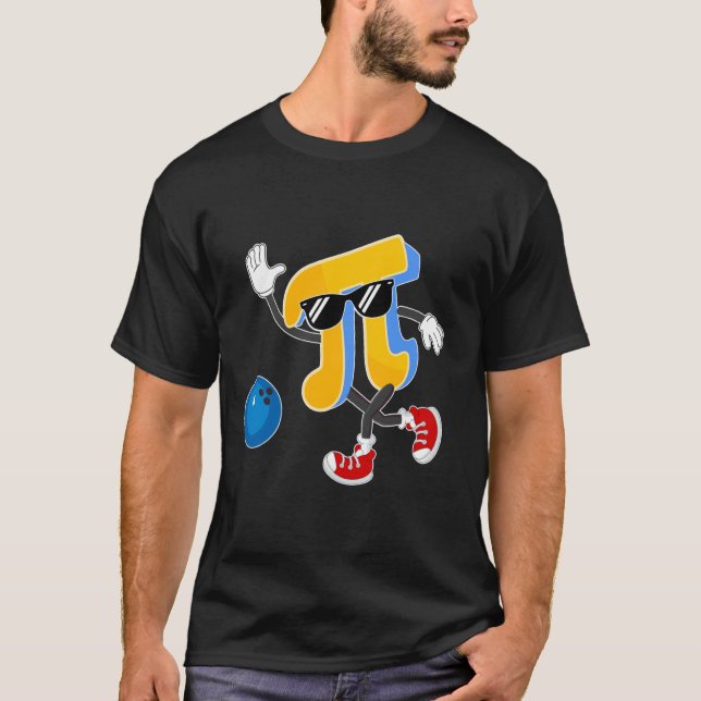 T-shirt Joyeuse Fête Pi Amateurs de Bowling Symbole Pi Pro (Devant)