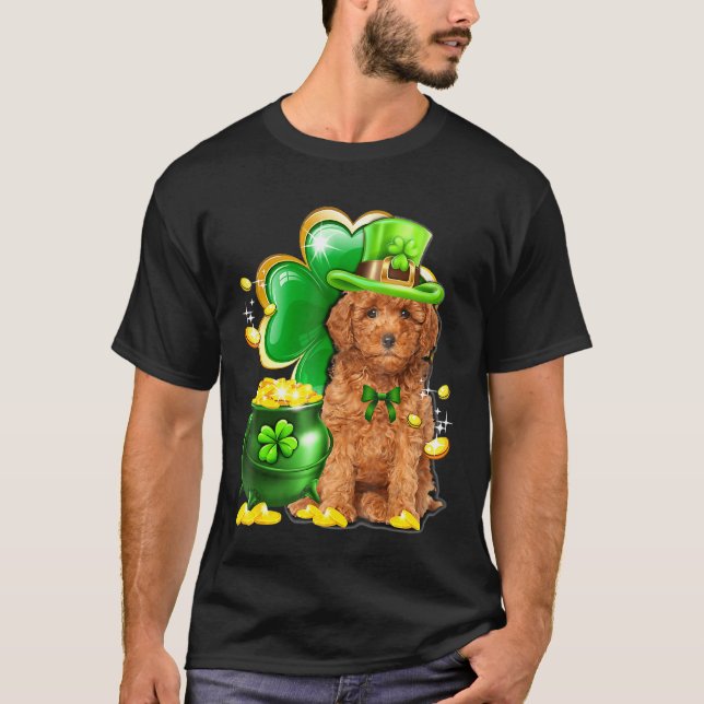 T-shirt Joyeuse Fête Saint Pugtricks Pug Chapeau de Leprec (Devant)