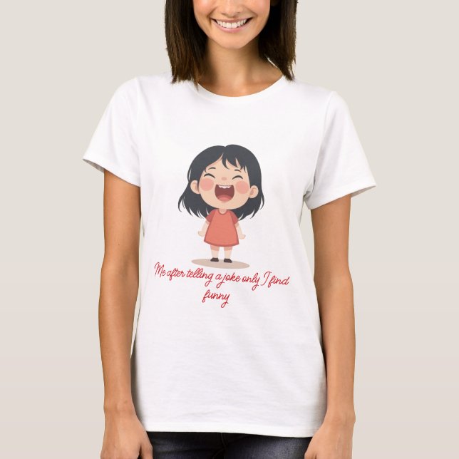 T-shirt Joyeuse fille Chibi rire (Devant)