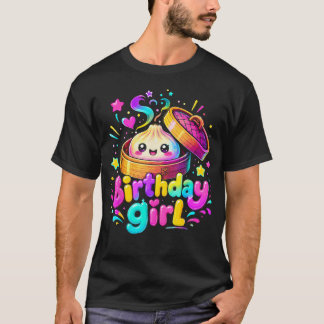 T-shirt Joyeuse Fille d'anniversaire Kawaii Dumpling Anime